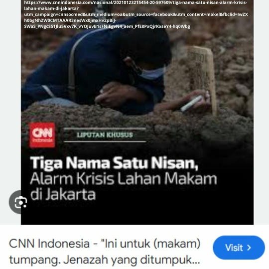 CNN Jakarta krisis lahan makam